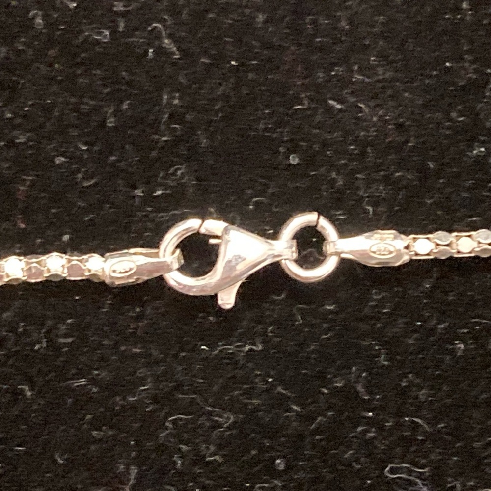 Sterling Silver Moonstone Cross Necklace - Picture 6 of 6